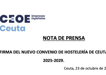 Firmado el nuevo Convenio de Hostelería de Ceuta 2025-2029