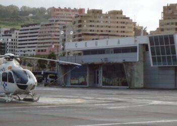 El Helipuerto de Ceuta alcanza un hito histórico al superar los 8.000 pasajeros en un mes