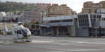 El Helipuerto de Ceuta alcanza un hito histórico al superar los 8.000 pasajeros en un mes
