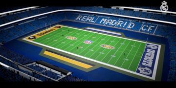 El Bernabéu se transforma para recibir el primer partido de la NFL en España