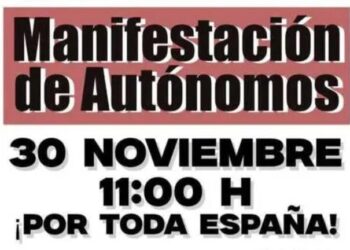 La plataforma “Autónomos 30N” convoca una protesta nacional para el 30 de noviembre