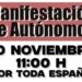 La plataforma “Autónomos 30N” convoca una protesta nacional para el 30 de noviembre