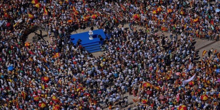 Movilización del PP en Madrid contra la corrupción del Gobierno de Sánchez