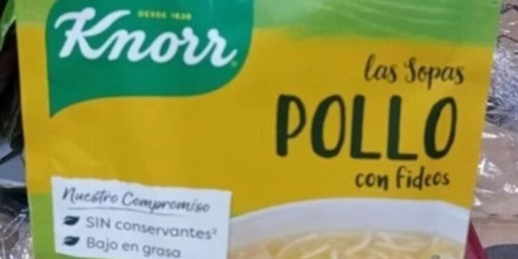 Alerta alimentaria: Retiran dos lotes de sopa Knorr por piezas de metal y caucho en su interior