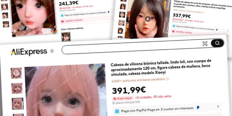 Alerta en España: FACUA denuncia la venta de muñecas sexuales de apariencia infantil en AliExpress
