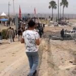 Así quedó la zona marroquí de la frontera con Ceuta: vehículos calcinados y numerosos daños