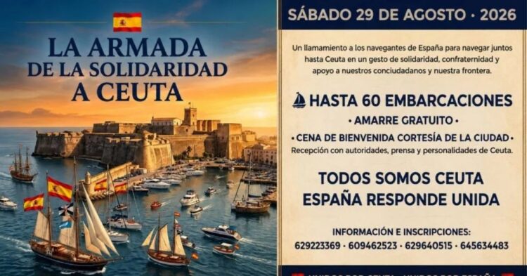 «Ceuta no se vende, Ceuta se defiende»: Las ‘fragatas solidarias’ movilizan a cientos de personas este sábado