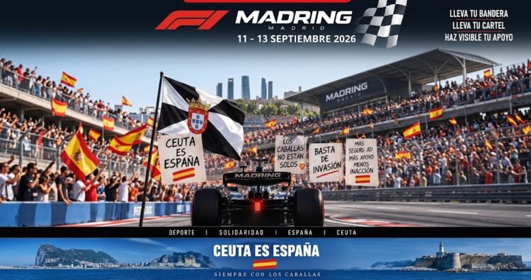 Movilización en el Gran Premio de España: iniciativa popular en las gradas del Madring para apoyar a Ceuta