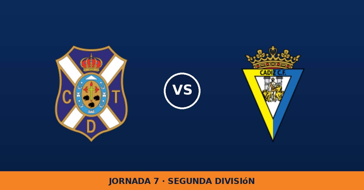 Tenerife – Cadiz, en directo: jornada 7 de Segunda División
