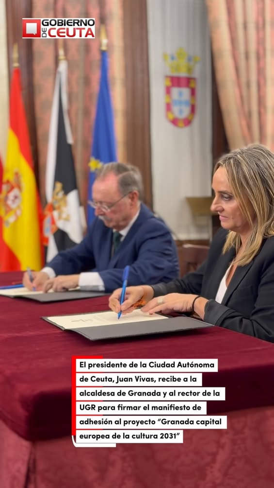 Juan Vivas recibe a la alcaldesa de Granada en Ceuta Juan Vivas recibe a la alcaldesa de Granada en Ceuta