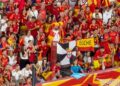 La afición muestra su apoyo a Ceuta en el estadio Ramón Sánchez-Pizjuán durante el partido entre España y Croacia La afición muestra su apoyo a Ceuta en el estadio Ramón Sánchez-Pizjuán durante el partido entre España y Croacia