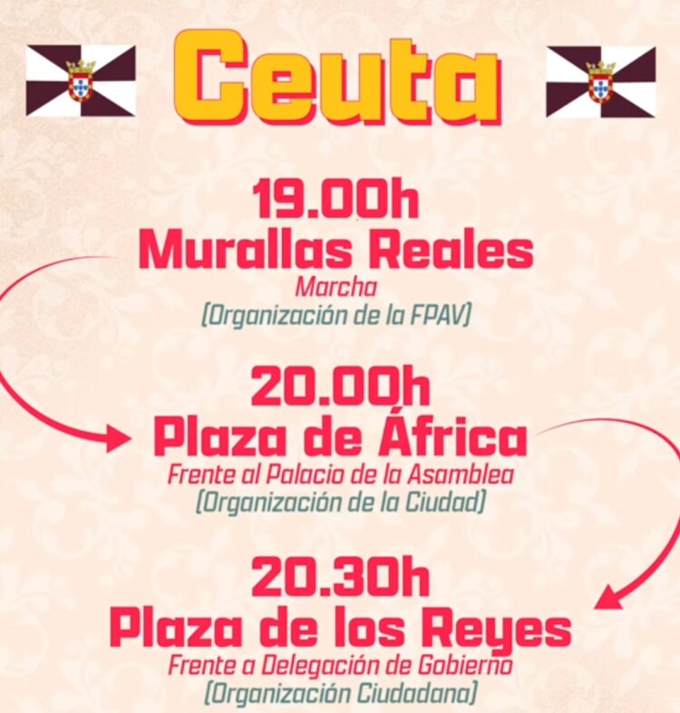 Manifestación en Ceuta: recorrido y horarios de la marcha Manifestación en Ceuta: recorrido y horarios de la marcha