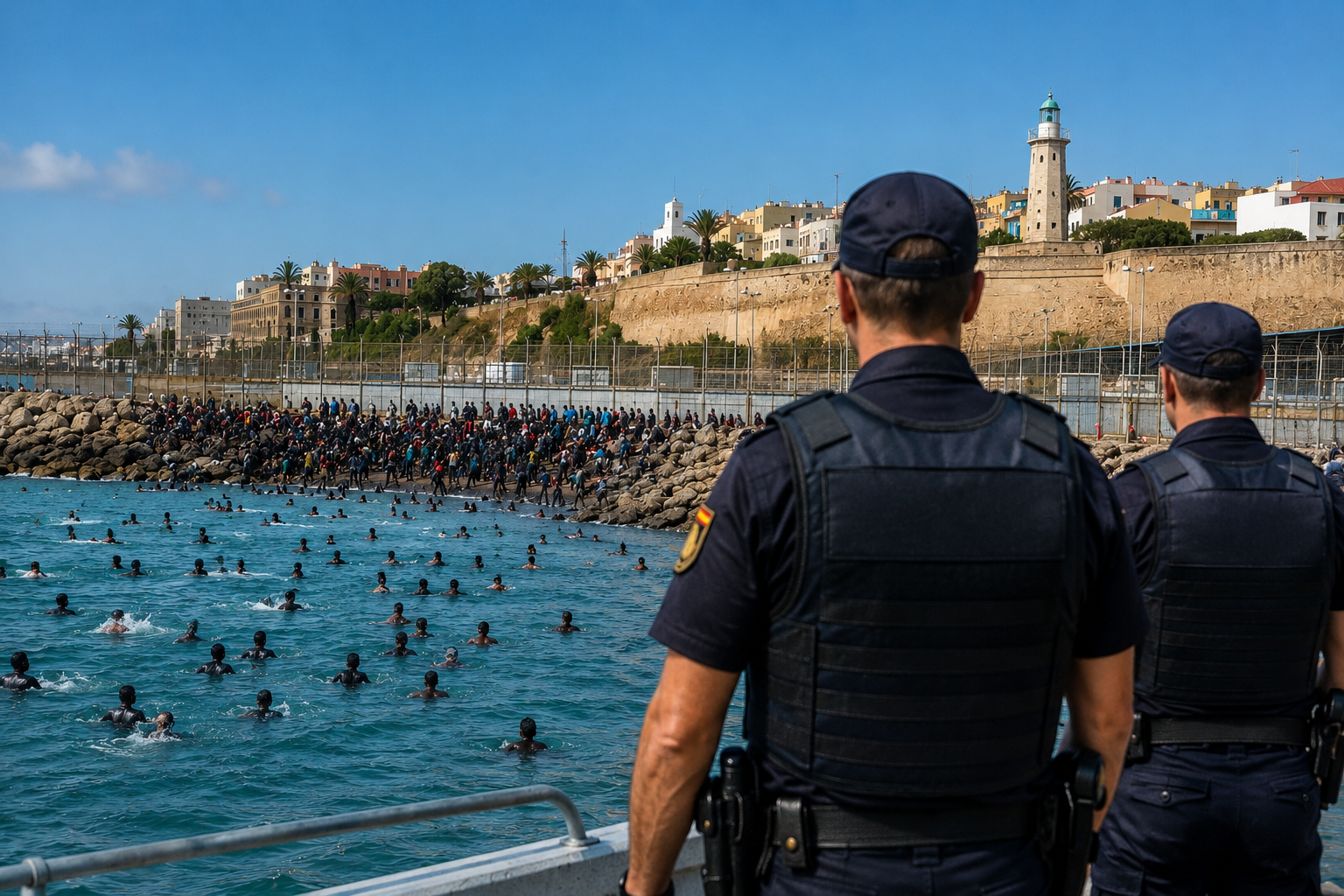 El informe del CENIF sobre la entrada masiva en Ceuta llega a la Audiencia Nacional: qué sostiene la Policía