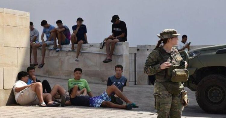 Graban en Ceuta una trampa en un acantilado diseñada para provocar la caída de militares al vacío