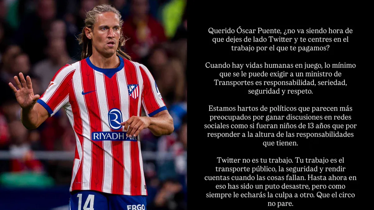 Marcos Llorente estalla contra Óscar Puente tras la tragedia ferroviaria: «Twitter no es tu trabajo, hasta ahora has sido un puto desastre»