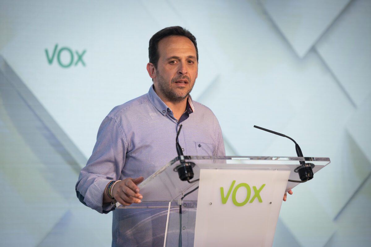 Juan Sergio Redondo interviene en un acto de Vox