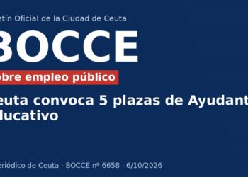 Ceuta convoca 5 plazas de Ayudante Educativo Ceuta convoca 5 plazas de Ayudante Educativo