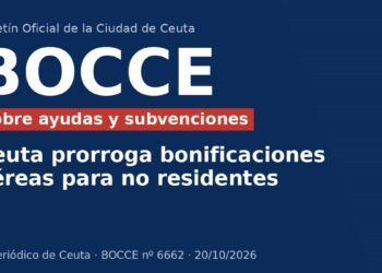 Ceuta prorroga bonificaciones aéreas para no residentes