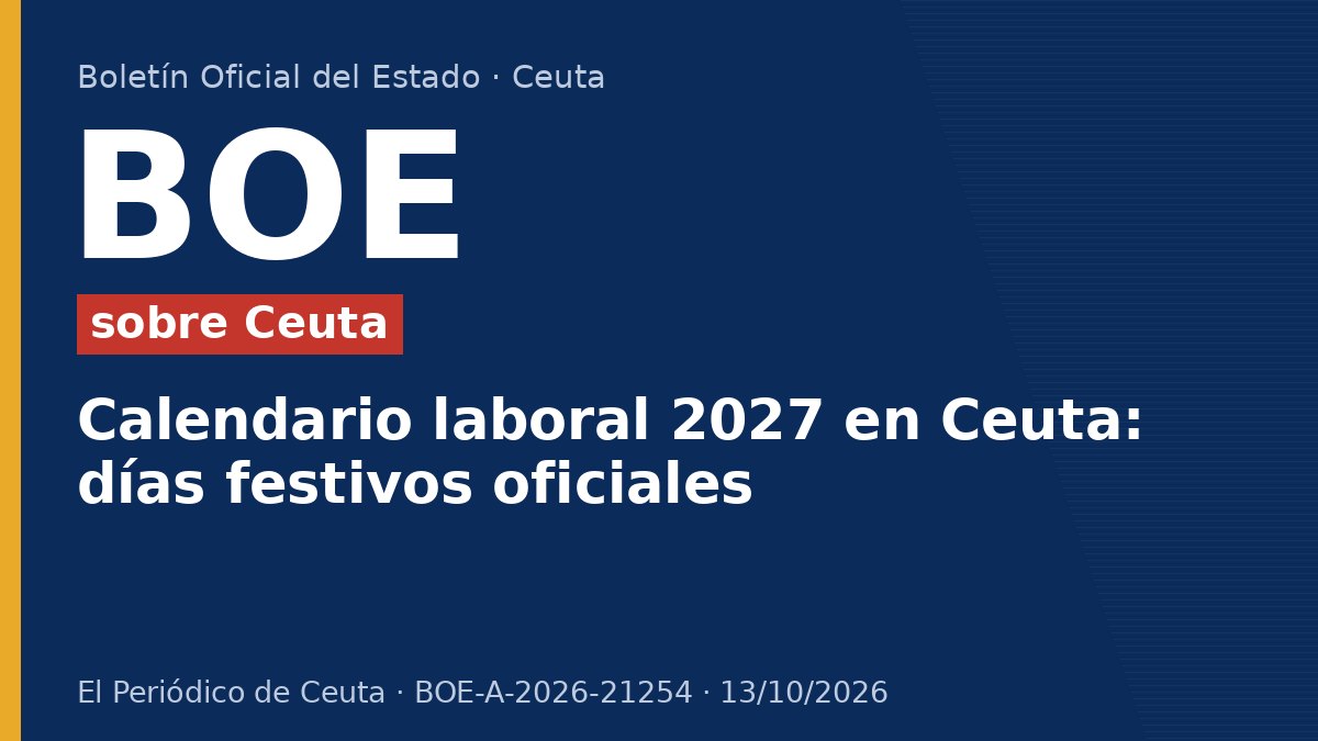 Calendario laboral 2027 Ceuta