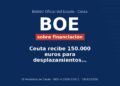 BOE sobre financiación: Ceuta recibe 150.000 euros para desplazamientos deportivos