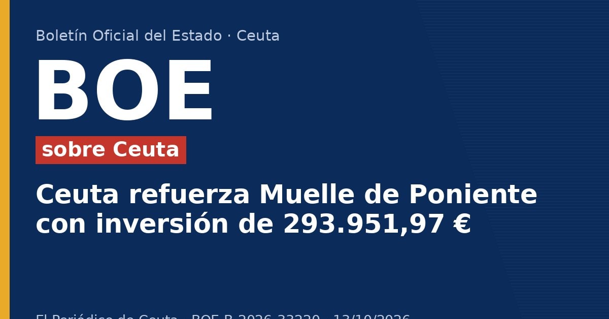 Ceuta refuerza Muelle de Poniente con inversión de 293.951,97 € Ceuta refuerza Muelle de Poniente con inversión de 293.951,97 €
