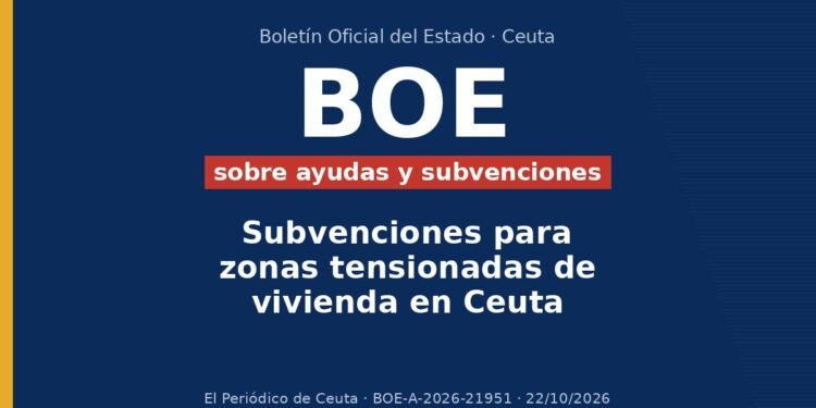 BOE sobre ayudas y subvenciones: Subvenciones para zonas tensionadas de vivienda en Ceuta