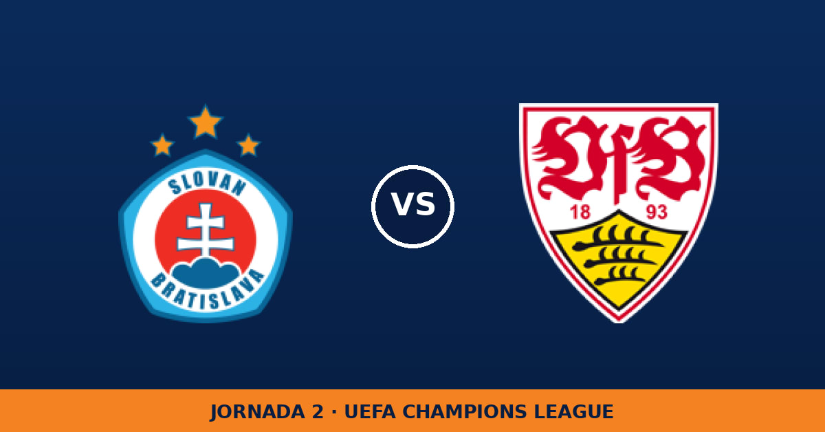 Slovan Bratislava – VfB Stuttgart: horario y dónde ver el partido Slovan Bratislava – VfB Stuttgart: horario y dónde ver el partido