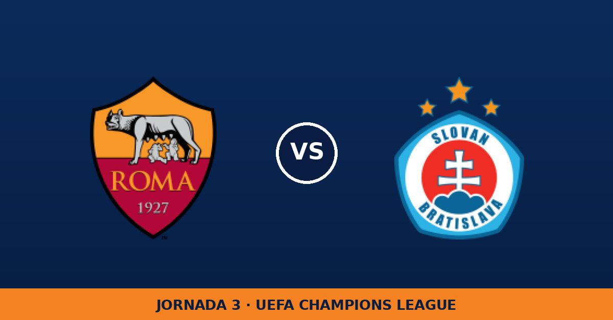 AS Roma – Slovan Bratislava: horario y dónde ver el partido