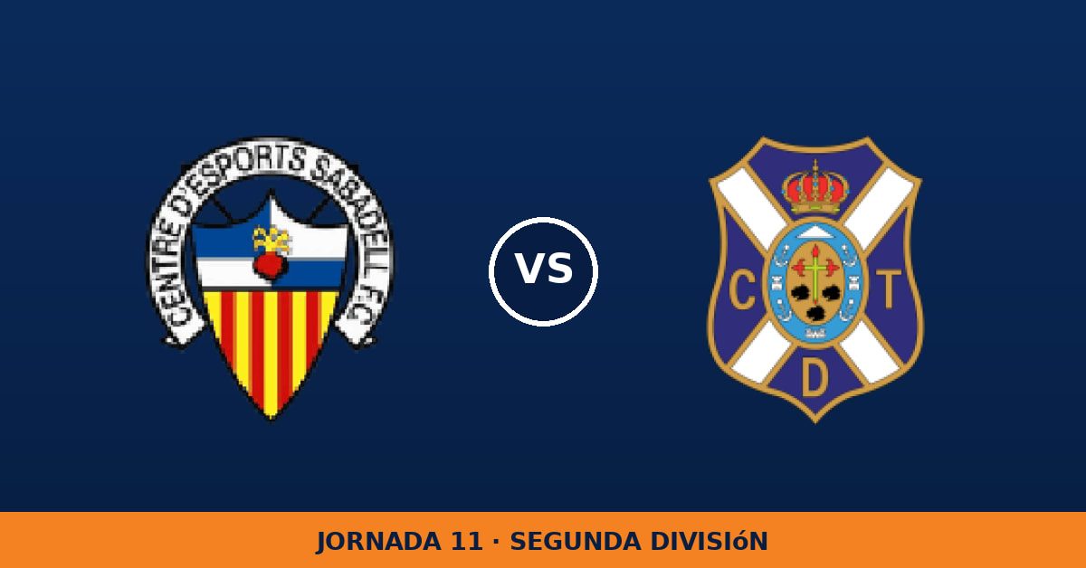 Sabadell – Tenerife: hora y canal de TV (LaLiga TV Hypermotion) Sabadell – Tenerife: hora y canal de TV (LaLiga TV Hypermotion)