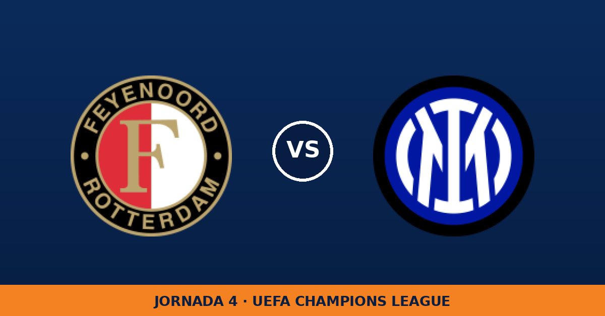 Feyenoord – Inter: horario y dónde ver el partido Feyenoord – Inter: horario y dónde ver el partido