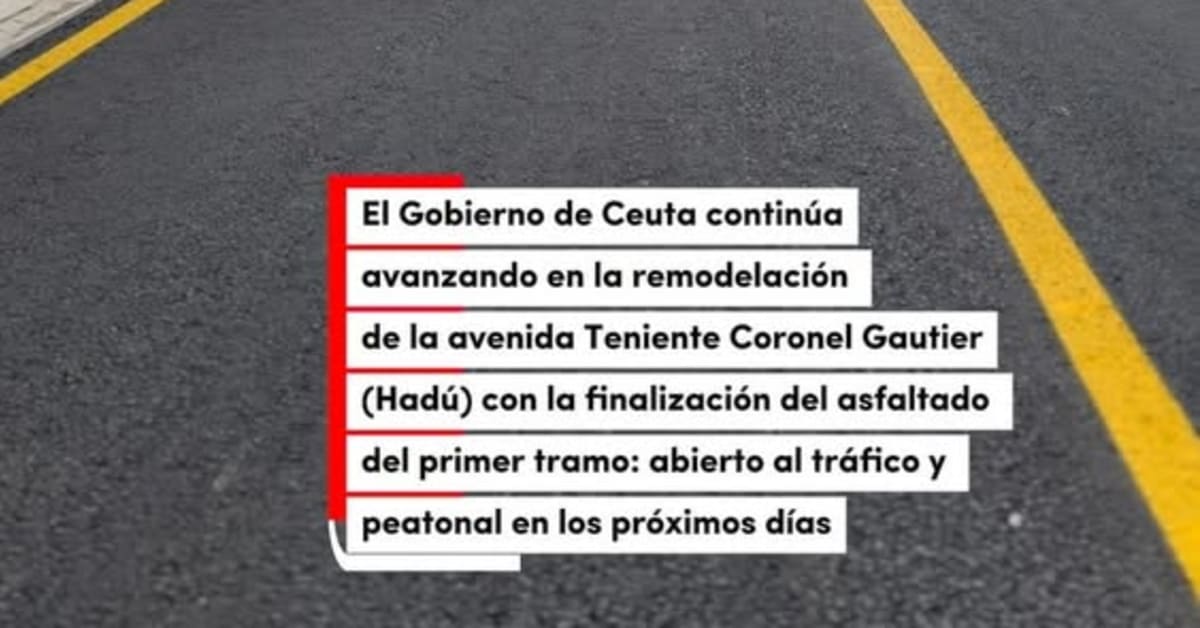 Avanza la remodelación de la Avenida Teniente Coronel Gautier en Ceuta