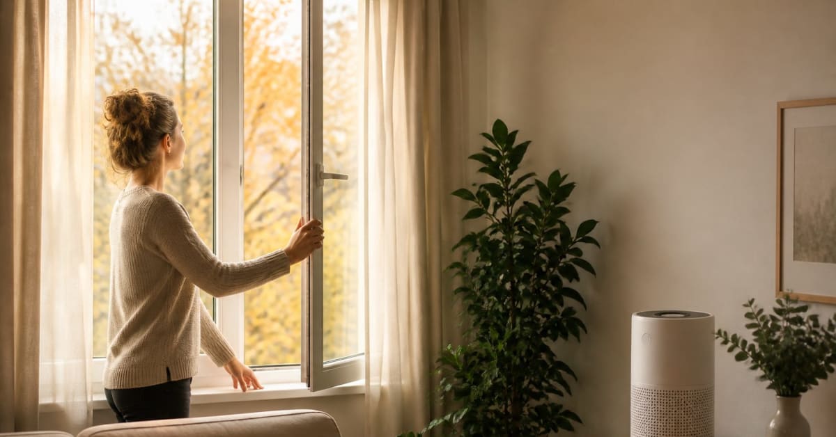 Cómo mejorar la calidad del aire en casa en otoño: ventilación, filtrado y hábitos que suman