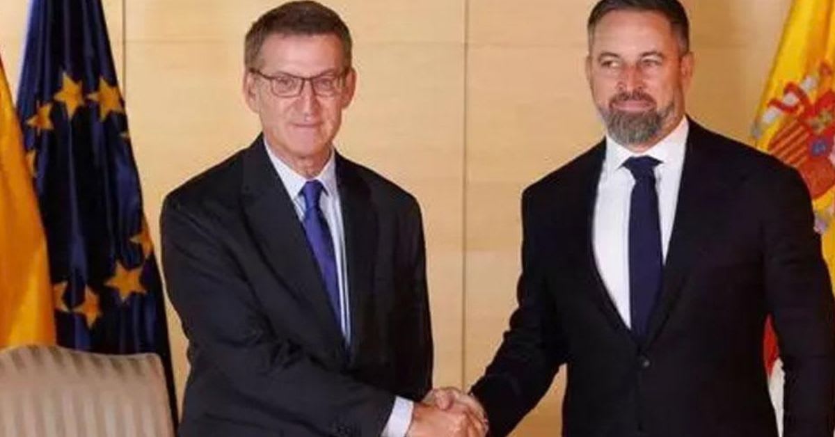 Feijóo y Abascal pactan no atacarse en campaña y centrar su estrategia contra Sánchez Feijóo y Abascal pactan no atacarse en campaña y centrar su estrategia contra Sánchez