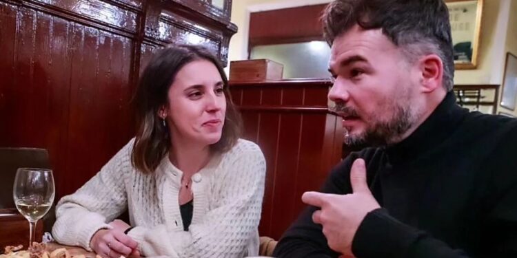 Gabriel Rufián e Irene Montero irán juntos a 'La Revuelta' de David Broncano este miércoles