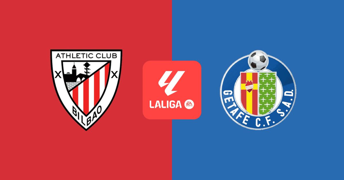 Athletic Club – Getafe CF: horario, fecha y dónde ver en directo por televisión la jornada 10 de LaLiga EA Sports