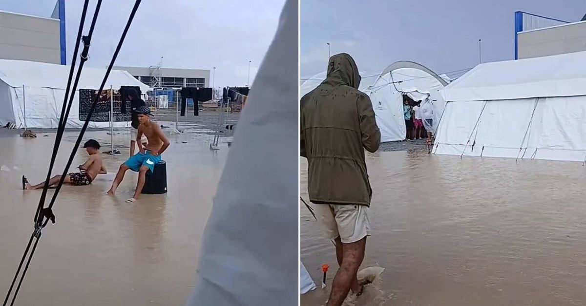 Las carpas para migrantes en el puerto de Ceuta pierden estabilidad tras las inundaciones: la falta de un plan de seguridad preocupa ante los próximos temporales Las carpas para migrantes en el puerto de Ceuta pierden estabilidad tras las inundaciones: la falta de un plan de seguridad preocupa ante los próximos temporales