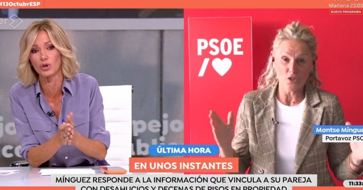 Montse Mínguez responde a preguntas sobre el patrimonio inmobiliario de su pareja Montse Mínguez responde a preguntas sobre el patrimonio inmobiliario de su pareja