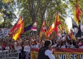 Vox Ceuta difunde un mensaje de apoyo en Madrid