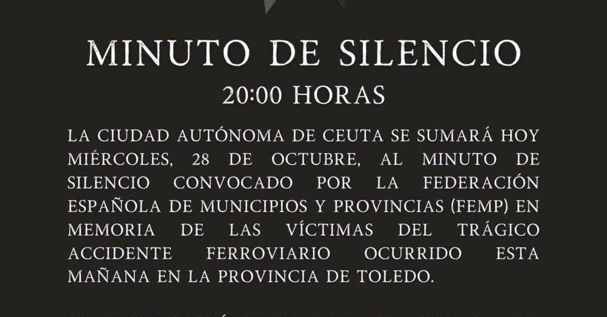 PP de Ceuta convoca minuto de silencio por víctimas de Toledo PP de Ceuta convoca minuto de silencio por víctimas de Toledo
