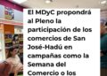MDyC impulsa apoyo al comercio de San José-Hadú