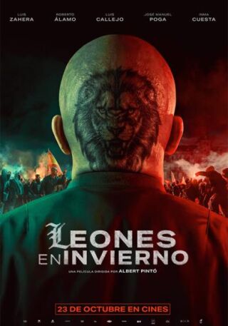 Cartel de Leones en invierno